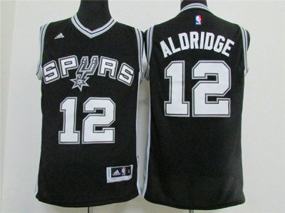 Maillot De Basket San Antonio Spurs LaMarcus Aldridge 12 Noir
